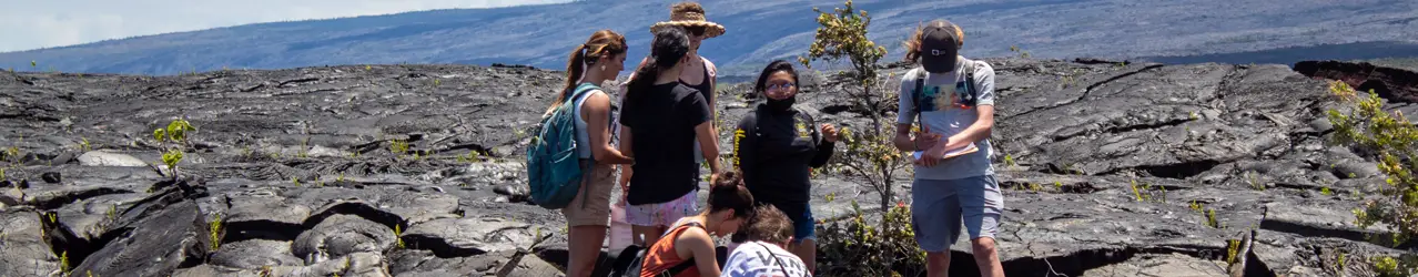 Campers collect lava flow data in Hawaii